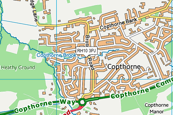 RH10 3PJ map - OS VectorMap District (Ordnance Survey)