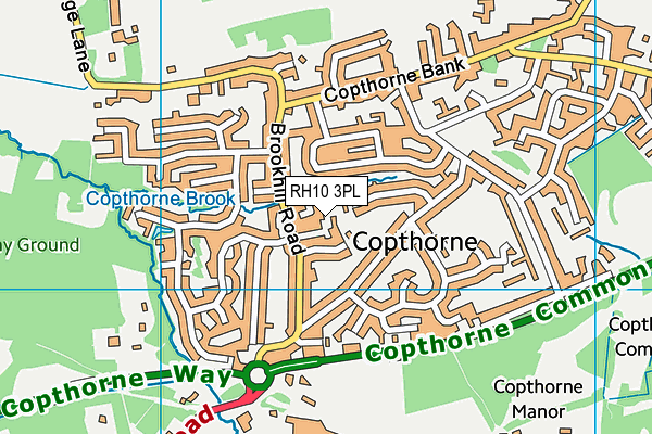 RH10 3PL map - OS VectorMap District (Ordnance Survey)