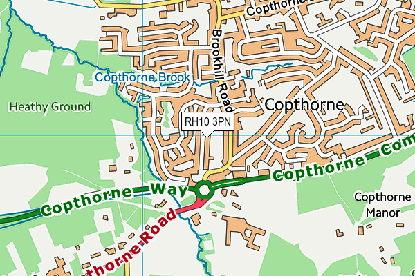 RH10 3PN map - OS VectorMap District (Ordnance Survey)
