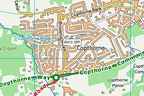 RH10 3PP map - OS VectorMap District (Ordnance Survey)