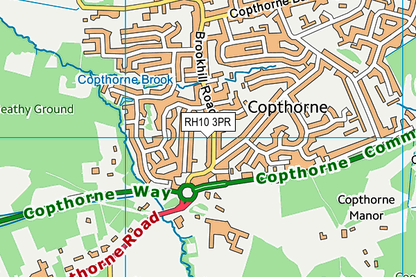 RH10 3PR map - OS VectorMap District (Ordnance Survey)