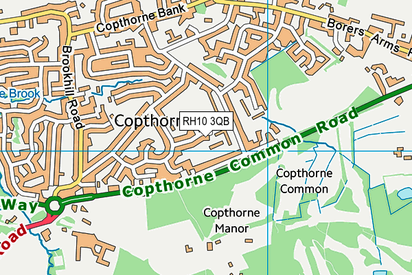 RH10 3QB map - OS VectorMap District (Ordnance Survey)