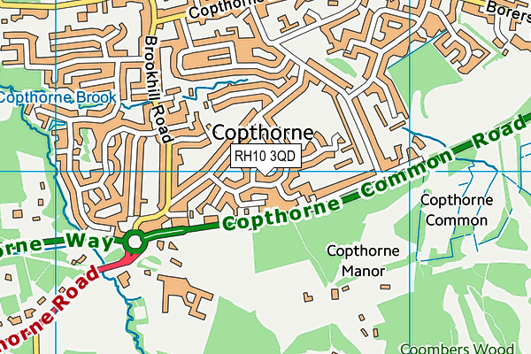 Fairway Infant School, Copthorne map (RH10 3QD) - OS VectorMap District (Ordnance Survey)