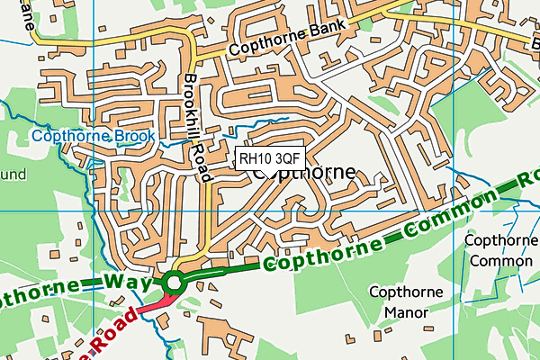 RH10 3QF map - OS VectorMap District (Ordnance Survey)