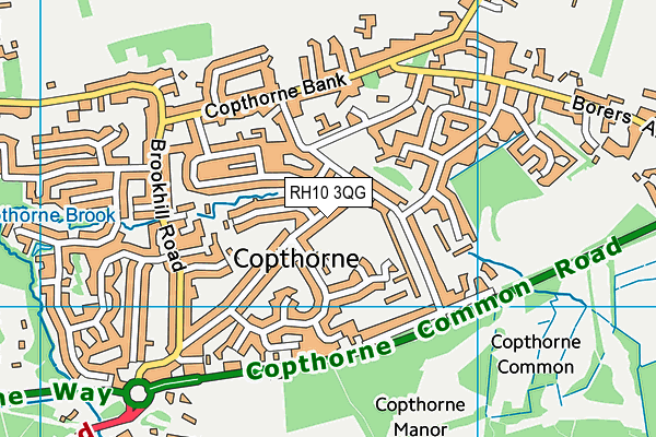 RH10 3QG map - OS VectorMap District (Ordnance Survey)