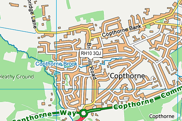 RH10 3QJ map - OS VectorMap District (Ordnance Survey)