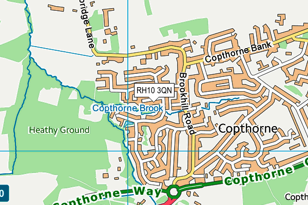 RH10 3QN map - OS VectorMap District (Ordnance Survey)