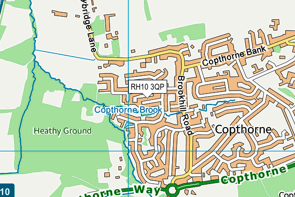 RH10 3QP map - OS VectorMap District (Ordnance Survey)