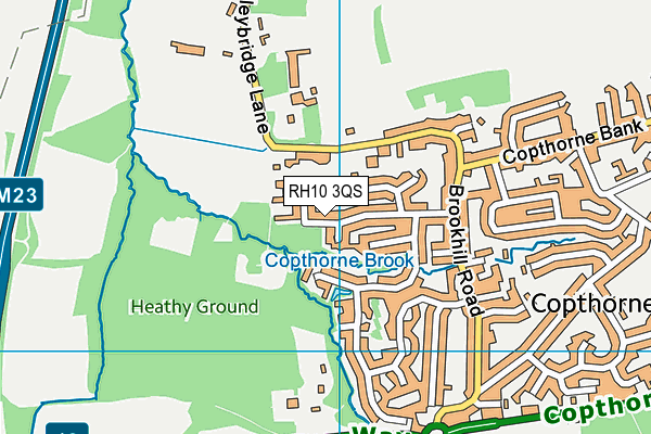 RH10 3QS map - OS VectorMap District (Ordnance Survey)