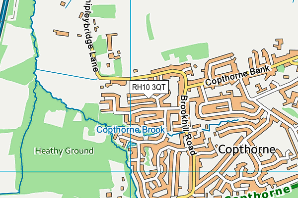RH10 3QT map - OS VectorMap District (Ordnance Survey)