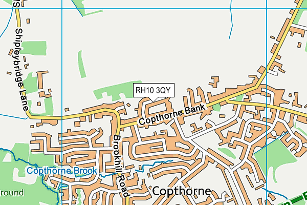 RH10 3QY map - OS VectorMap District (Ordnance Survey)