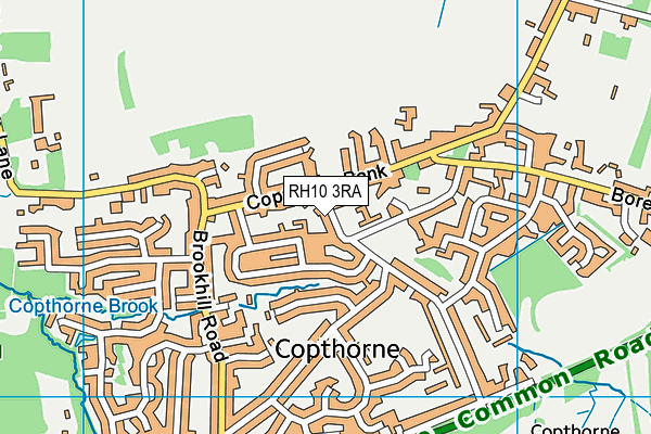 RH10 3RA map - OS VectorMap District (Ordnance Survey)