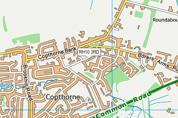 Copthorne C Of E Junior School map (RH10 3RD) - OS VectorMap District (Ordnance Survey)