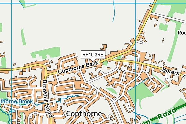 RH10 3RE map - OS VectorMap District (Ordnance Survey)