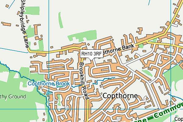 RH10 3RF map - OS VectorMap District (Ordnance Survey)