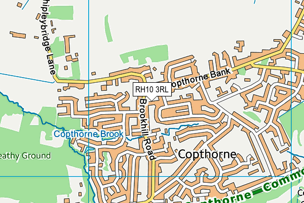 RH10 3RL map - OS VectorMap District (Ordnance Survey)