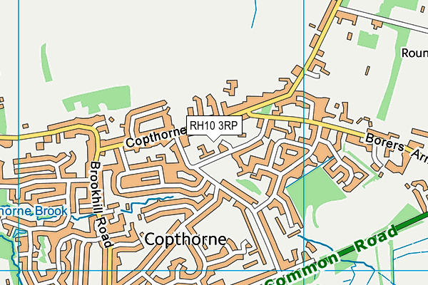 RH10 3RP map - OS VectorMap District (Ordnance Survey)