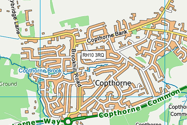 RH10 3RQ map - OS VectorMap District (Ordnance Survey)