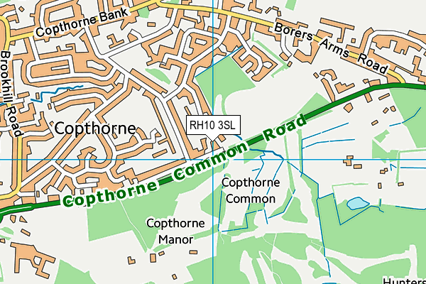 RH10 3SL map - OS VectorMap District (Ordnance Survey)