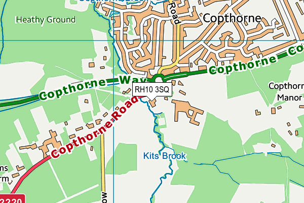 RH10 3SQ map - OS VectorMap District (Ordnance Survey)