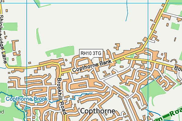 RH10 3TG map - OS VectorMap District (Ordnance Survey)