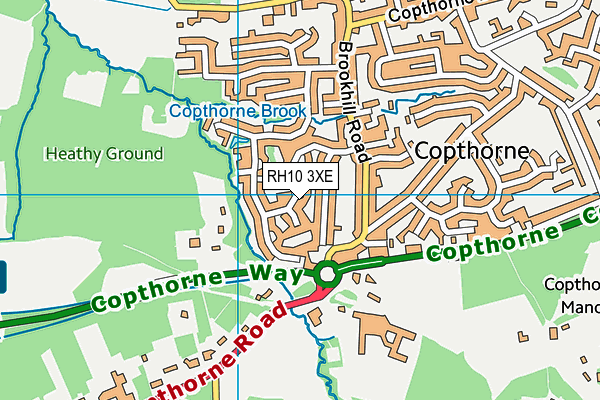 RH10 3XE map - OS VectorMap District (Ordnance Survey)
