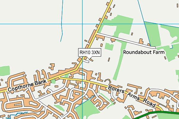 RH10 3XN map - OS VectorMap District (Ordnance Survey)