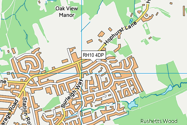 RH10 4DP map - OS VectorMap District (Ordnance Survey)