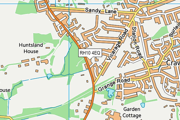 RH10 4EQ map - OS VectorMap District (Ordnance Survey)