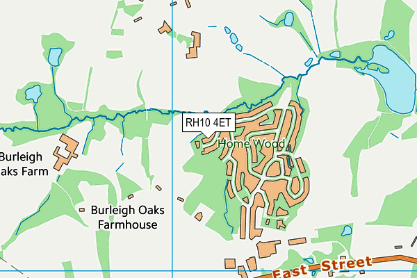 RH10 4ET map - OS VectorMap District (Ordnance Survey)