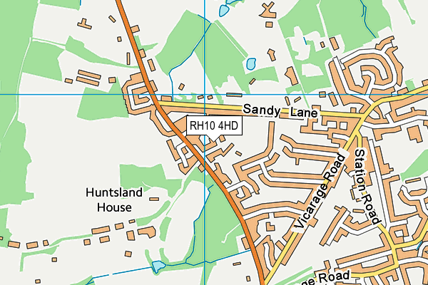 RH10 4HD map - OS VectorMap District (Ordnance Survey)