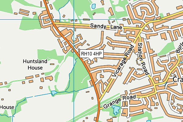 RH10 4HP map - OS VectorMap District (Ordnance Survey)
