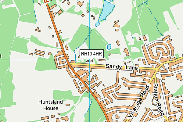 RH10 4HR map - OS VectorMap District (Ordnance Survey)