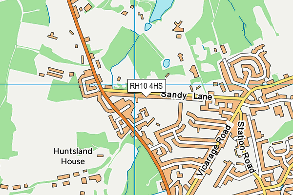 Crawley Down Cricket Club map (RH10 4HS) - OS VectorMap District (Ordnance Survey)