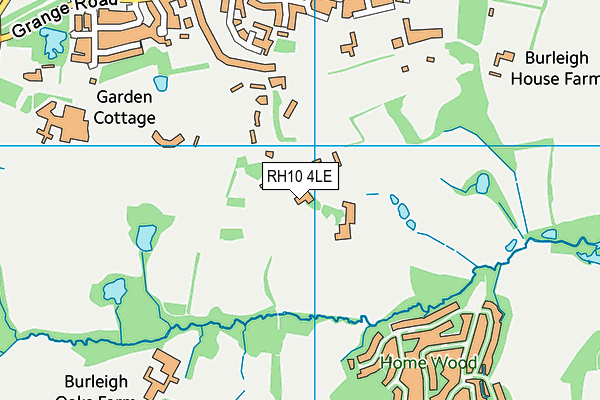 RH10 4LE map - OS VectorMap District (Ordnance Survey)