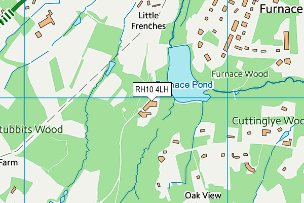 RH10 4LH map - OS VectorMap District (Ordnance Survey)