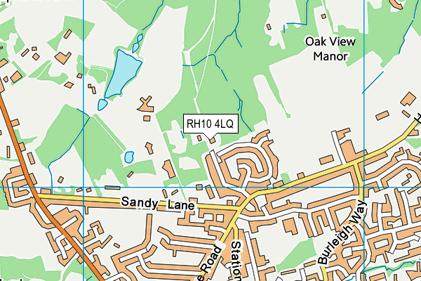 RH10 4LQ map - OS VectorMap District (Ordnance Survey)