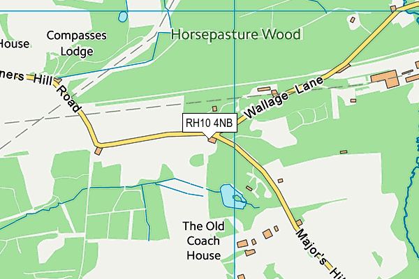 RH10 4NB map - OS VectorMap District (Ordnance Survey)