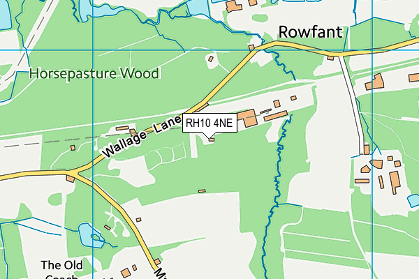 RH10 4NE map - OS VectorMap District (Ordnance Survey)