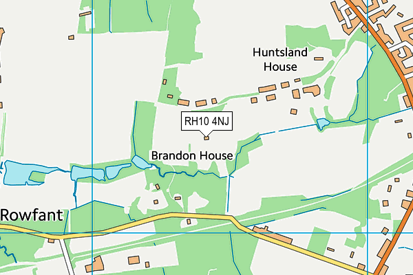 RH10 4NJ map - OS VectorMap District (Ordnance Survey)