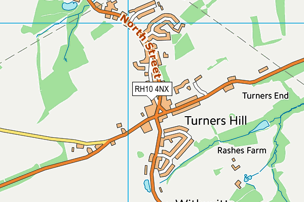 RH10 4NX map - OS VectorMap District (Ordnance Survey)