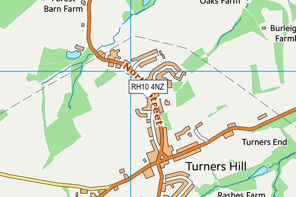 RH10 4NZ map - OS VectorMap District (Ordnance Survey)