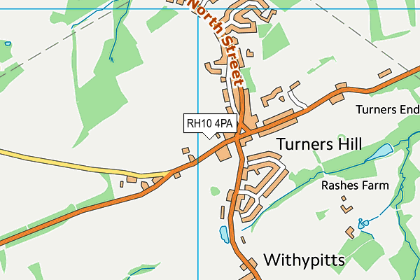 Turners Hill CofE Primary School map (RH10 4PA) - OS VectorMap District (Ordnance Survey)