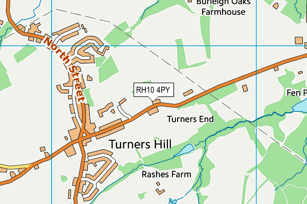 Turners Hill Recreation Ground map (RH10 4PY) - OS VectorMap District (Ordnance Survey)