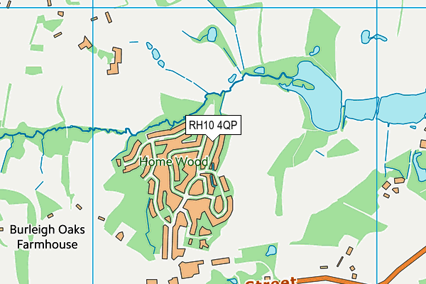 RH10 4QP map - OS VectorMap District (Ordnance Survey)