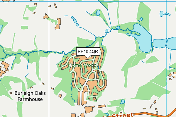 RH10 4QR map - OS VectorMap District (Ordnance Survey)