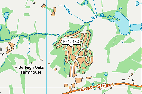 RH10 4RD map - OS VectorMap District (Ordnance Survey)