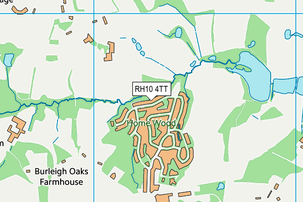RH10 4TT map - OS VectorMap District (Ordnance Survey)