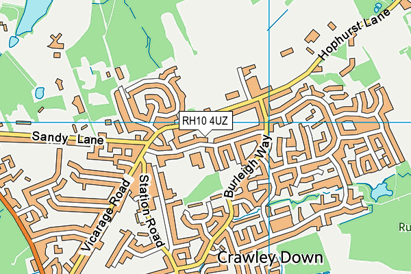 RH10 4UZ map - OS VectorMap District (Ordnance Survey)