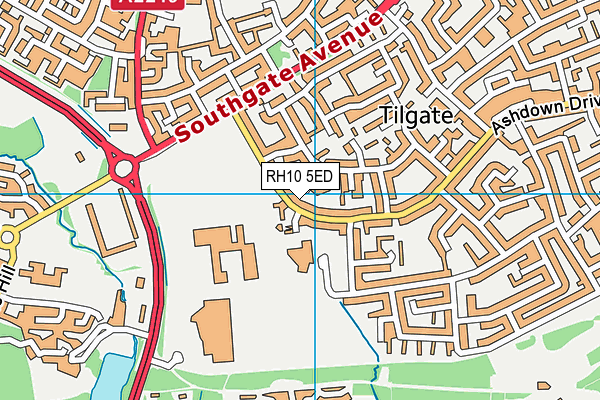 RH10 5ED map - OS VectorMap District (Ordnance Survey)